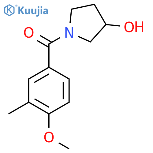 (3-Hydroxypyrrolidin-1-yl)(4-methoxy-3-methylphenyl)methanone structure