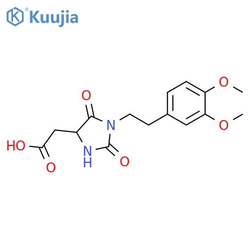 {1-2-(3,4-Dimethoxyphenyl)ethyl-2,5-dioxoimidazolidin-4-yl}acetic acid structure