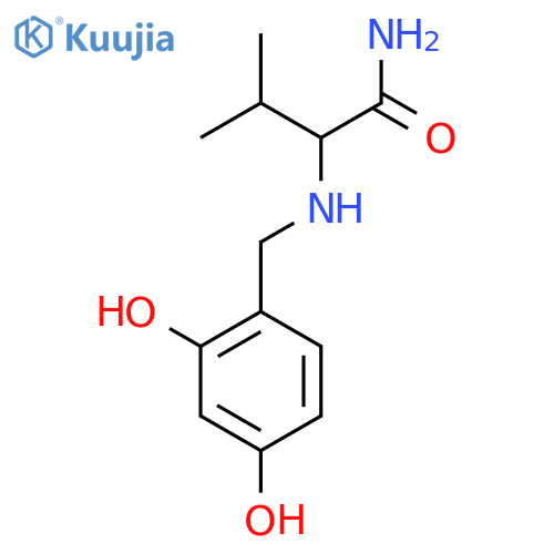 2-{(2,4-dihydroxyphenyl)methylamino}-3-methylbutanamide structure