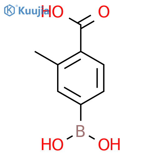 4-Carboxy-3-methylphenylboronic acid structure