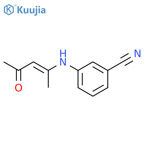 Benzonitrile, 3-[(1-methyl-3-oxo-1-butenyl)amino]- structure