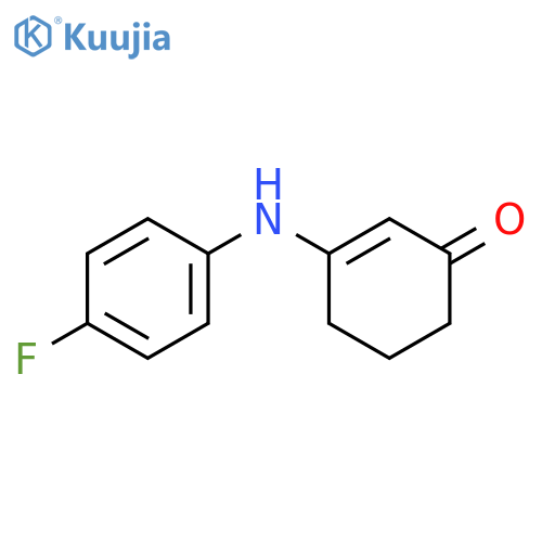 3-(4-Fluorophenyl)aminocyclohex-2-en-1-one structure