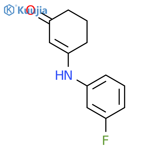 3-(3-Fluorophenyl)aminocyclohex-2-en-1-one structure