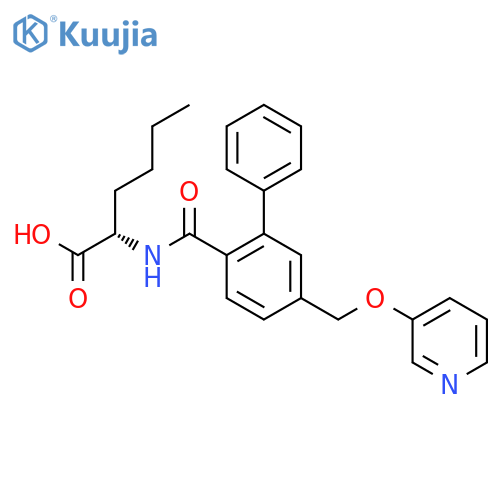 L-Norleucine, N-[[5-[(3-pyridinyloxy)methyl][1,1'-biphenyl]-2-yl]carbonyl]- structure