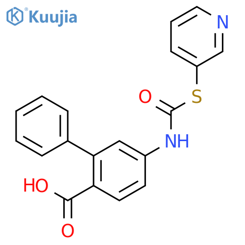 [1,1'-BIPHENYL]-2-CARBOXYLIC ACID, 5-[[(3-PYRIDINYLTHIO)CARBONYL]AMINO]- structure