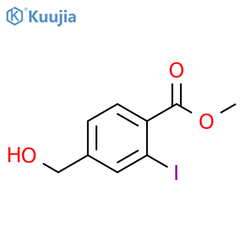 Benzoic acid, 4-(hydroxymethyl)-2-iodo-, methyl ester structure