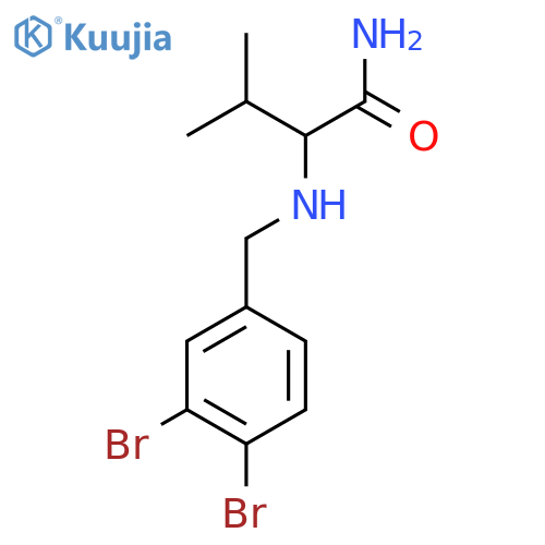 2-{(3,4-dibromophenyl)methylamino}-3-methylbutanamide structure