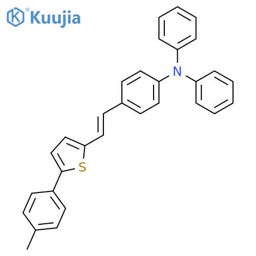 Benzenamine, 4-[2-[5-(4-methylphenyl)-2-thienyl]ethenyl]-N,N-diphenyl- structure