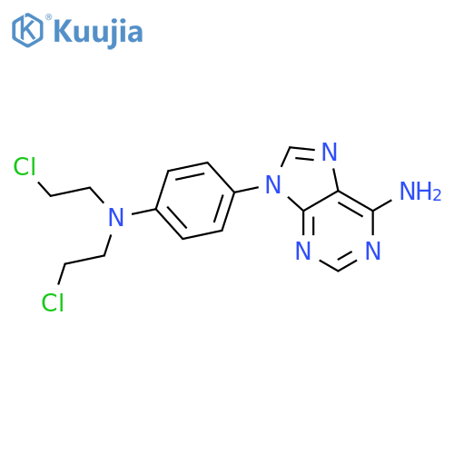 9-[4-[bis(2-chloroethyl)amino]phenyl]purin-6-amine;hydrochloride structure