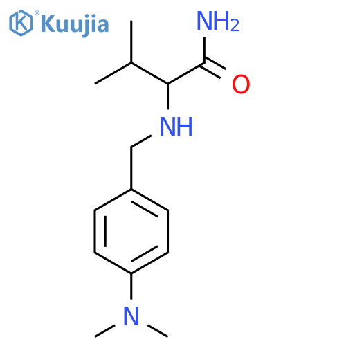 2-({4-(dimethylamino)phenylmethyl}amino)-3-methylbutanamide structure