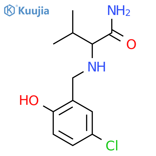 2-{[(5-Chloro-2-hydroxyphenyl)methyl]amino}-3-methylbutanamide structure