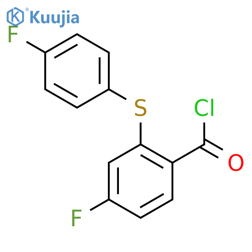Benzoyl chloride, 4-fluoro-2-[(4-fluorophenyl)thio]- structure