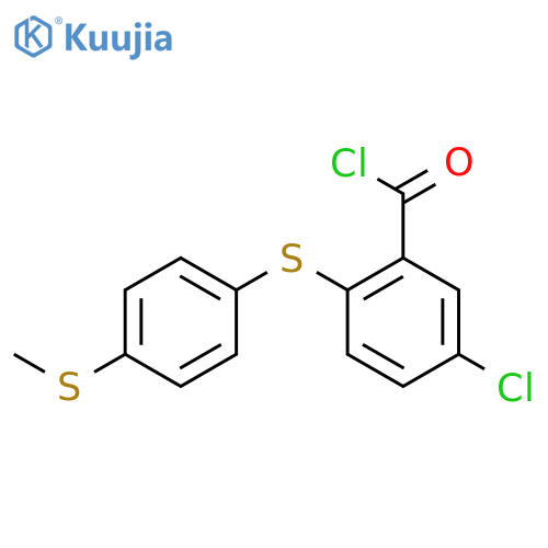 Benzoyl chloride, 5-chloro-2-[[4-(methylthio)phenyl]thio]- structure