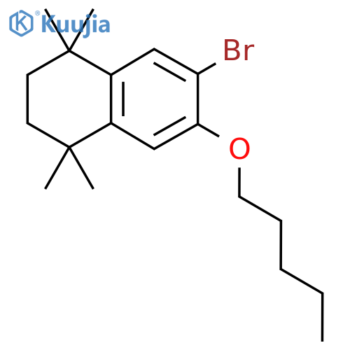 6-bromo-1,1,4,4-tetramethyl-7-(pentyloxy)-1,2,3,4-tetrahydronaphthalene structure