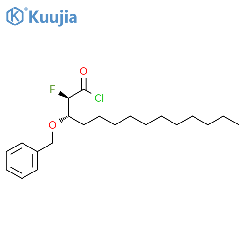 Tetradecanoyl chloride, 2-fluoro-3-(phenylmethoxy)-, (R*,S*)- structure