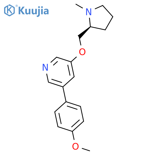 Pyridine, 3-(4-methoxyphenyl)-5-[[(2S)-1-methyl-2-pyrrolidinyl]methoxy]- structure