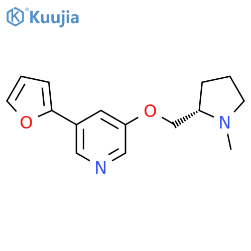 Pyridine, 3-(2-furanyl)-5-[[(2S)-1-methyl-2-pyrrolidinyl]methoxy]- structure