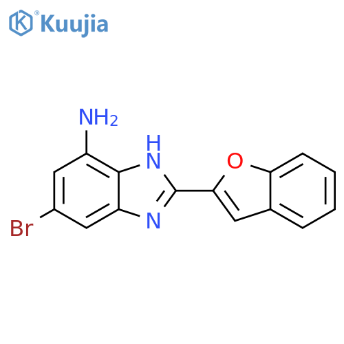 2-(1-benzofuran-2-yl)-5-bromo-1H-1,3-benzodiazol-7-amine structure