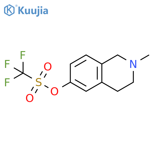Methanesulfonic acid, 1,1,1-trifluoro-, 1,2,3,4-tetrahydro-2-methyl-6-isoquinolinyl ester structure
