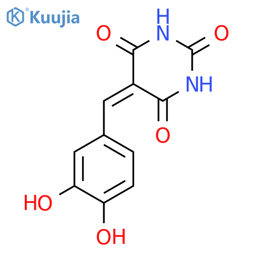 2,4,6(1H,3H,5H)-Pyrimidinetrione, 5-[(3,4-dihydroxyphenyl)methylene]- structure
