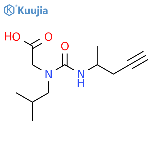 2-[(2-Methylpropyl)[(pent-4-yn-2-yl)carbamoyl]amino]acetic acid structure