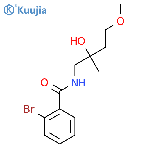 2-bromo-N-(2-hydroxy-4-methoxy-2-methylbutyl)benzamide structure