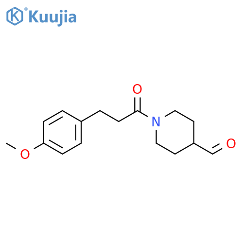 4-Piperidinecarboxaldehyde, 1-[3-(4-methoxyphenyl)-1-oxopropyl]- structure