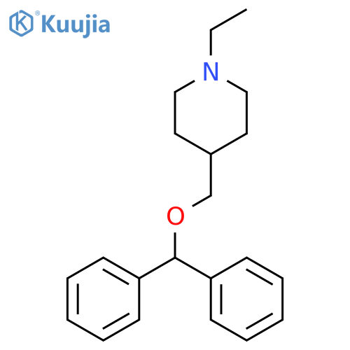 PIPERIDINE, 4-[(DIPHENYLMETHOXY)METHYL]-1-ETHYL- structure