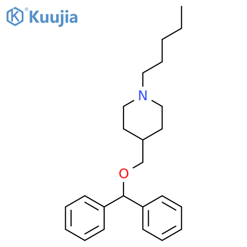 Piperidine, 4-[(diphenylmethoxy)methyl]-1-pentyl- structure