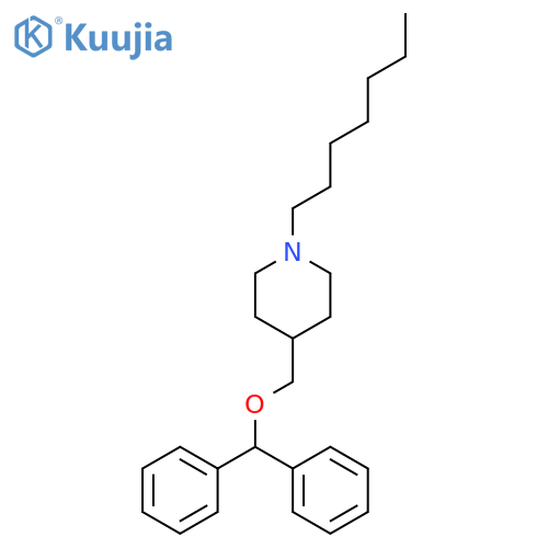 Piperidine, 4-[(diphenylmethoxy)methyl]-1-heptyl- structure