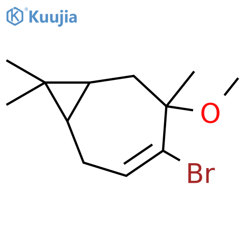 Bicyclo[5.1.0]oct-3-ene, 4-bromo-5-methoxy-5,8,8-trimethyl- structure
