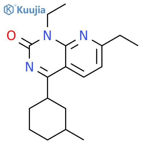 Pyrido[2,3-d]pyrimidin-2(1H)-one, 1,7-diethyl-4-(3-methylcyclohexyl)- structure