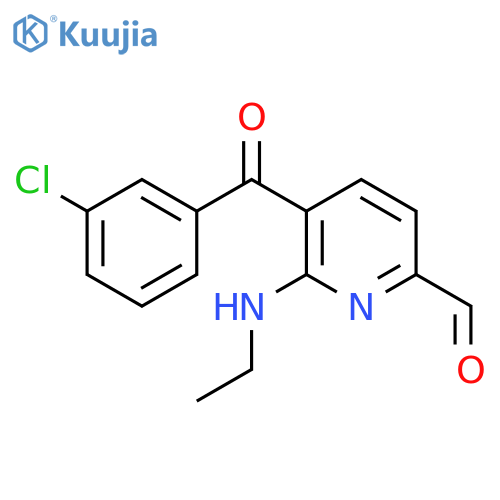 2-Pyridinecarboxaldehyde, 5-(3-chlorobenzoyl)-6-(ethylamino)- structure