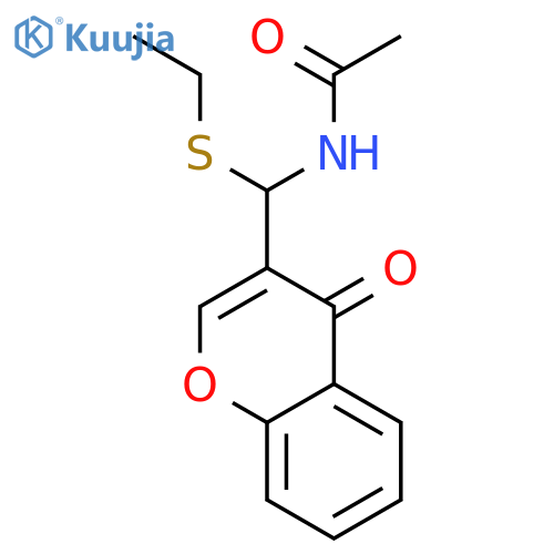 Acetamide, N-[(ethylthio)(4-oxo-4H-1-benzopyran-3-yl)methyl]- structure