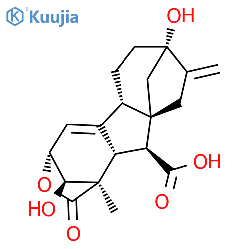 (4bβ)-1-Methyl-2β,3α,7-trihydroxy-8-methylenegibba-4-ene-1α,10β-dicarboxylic acid 1,3-lactone structure