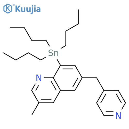 Quinoline, 3-methyl-6-(4-pyridinylmethyl)-8-(tributylstannyl)- structure
