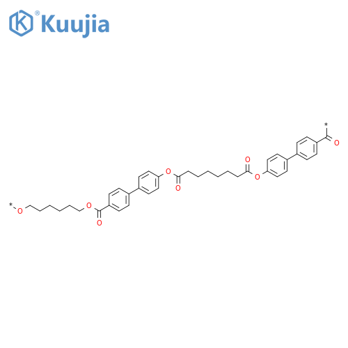 Poly[oxy-1,6-hexanediyloxycarbonyl[1,1'-biphenyl]-4,4'-diyloxy(1,8-dioxo-1,8-octanediyl)oxy[1,1'-biphenyl]-4,4'-diylcarbonyl] structure
