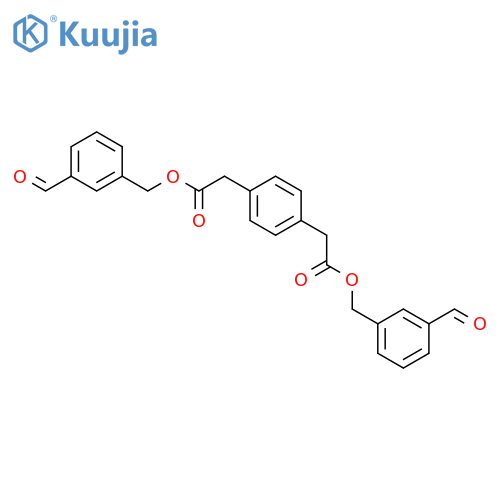 1,4-Benzenediacetic acid, bis[(3-formylphenyl)methyl] ester structure