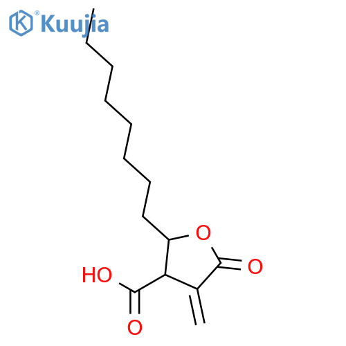 trans-Tetrahydro-4-methylene-2-octyl-5-oxo-3-furancarboxylic Acid structure