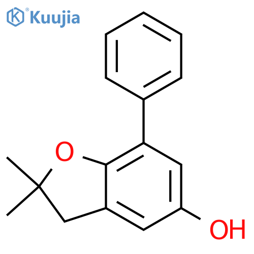 5-Benzofuranol, 2,3-dihydro-2,2-dimethyl-7-phenyl- structure