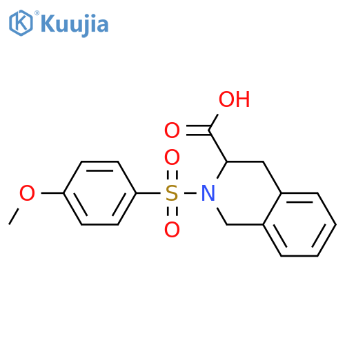 <br>2-(4-Methoxy-benzenesulfonyl)-1,2,3,4-tetrahydro-isoquinoline-3-carboxylic acid structure