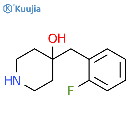 4-(2-fluorophenyl)methylpiperidin-4-ol structure