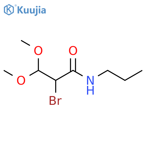 Propanamide, 2-bromo-3,3-dimethoxy-N-propyl- structure