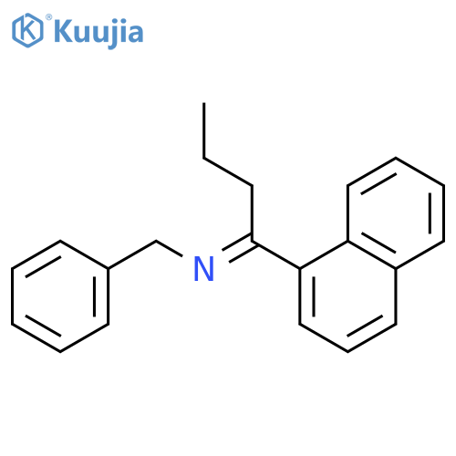 Benzenemethanamine, N-[1-(1-naphthalenyl)butylidene]- structure
