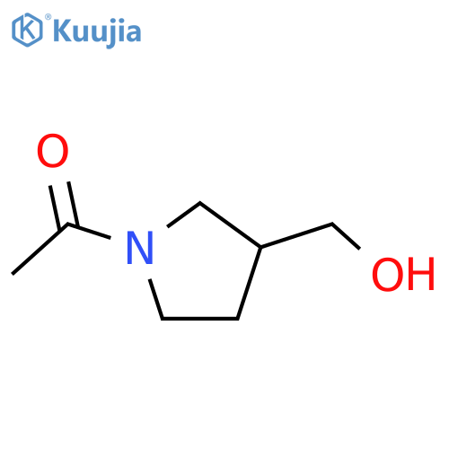 1-[3-(hydroxymethyl)pyrrolidin-1-yl]ethan-1-one structure