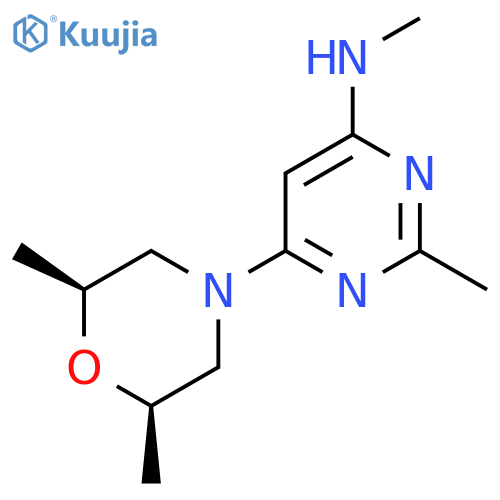 6-((2S,6R)-2,6-Dimethylmorpholino)-N,2-dimethylpyrimidin-4-amine structure