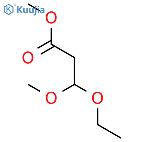 Propanoic acid, 3-ethoxy-3-methoxy-, methyl ester structure
