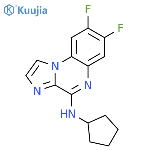 Imidazo[1,2-a]quinoxalin-4-amine, N-cyclopentyl-7,8-difluoro- structure