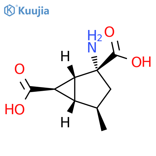 Bicyclo[3.1.0]hexane-2,6-dicarboxylicacid, 2-amino-4-methyl-, (1R,2R,4R,5S,6R)-rel- structure