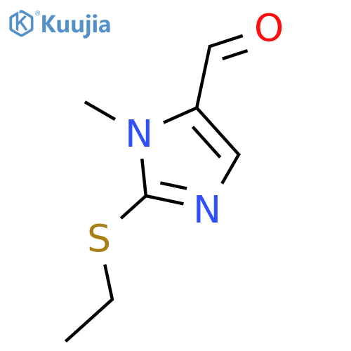 2-(Ethylthio)-1-methyl-1H-imidazole-5-carbaldehyde structure